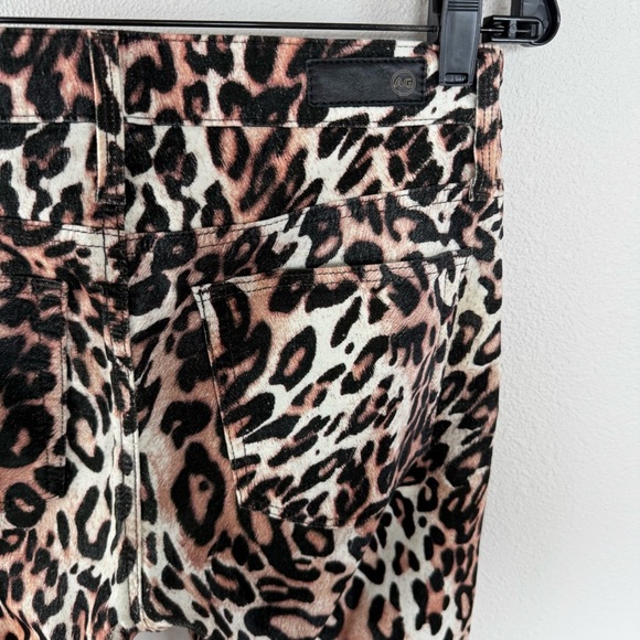 NWOT AG Leopard Print Farrah Skinny Ankle Pants Velvet Casual Women’s 27 - Picture 11 of 12